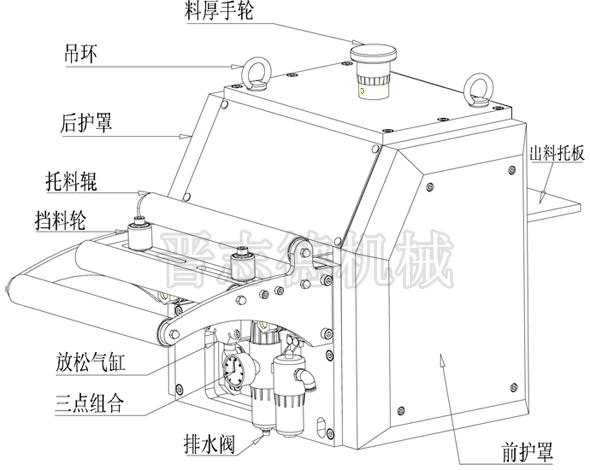 氣動NC送料機(jī)結(jié)構(gòu)示意圖